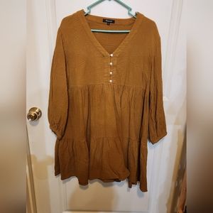 Madewell Gold Relaxed Fit Dress